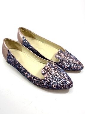 Poppy Barley Confetti Leather Flats | 9